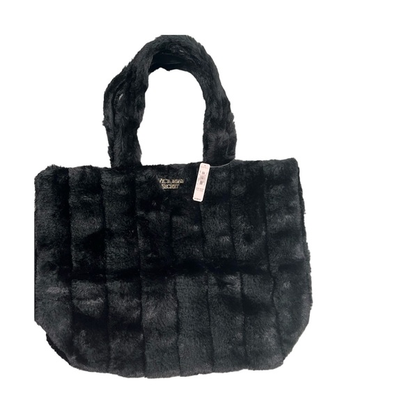 Victoria’s Secret black faux fur large tote bag - Picture 5 of 5